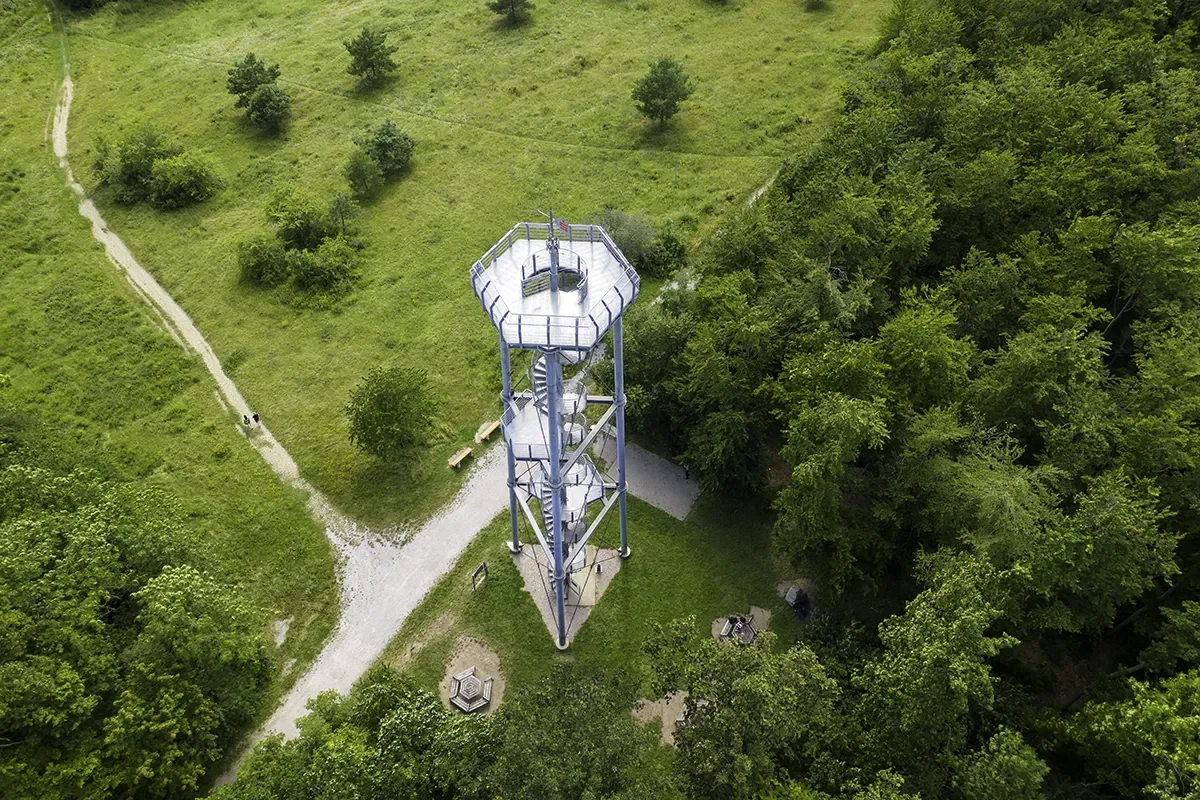 Referenz: Architektur Bürgerturm Gotha – Luftbild von oben