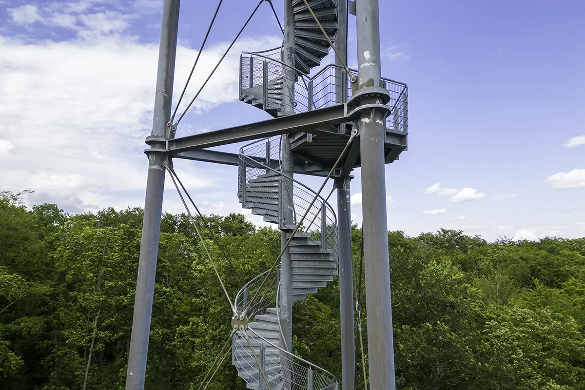 Referenz: Architektur Bürgerturm Gotha – Detailansicht Wendeltreppe